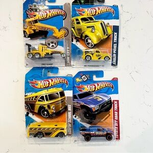 Hot Wheels Yellow Vehicle Collection - 4-Pack